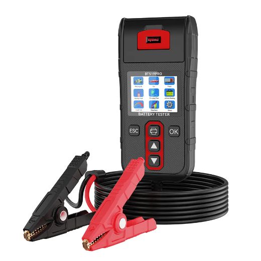 BT519 / BT519PRO — Probador profesional 6V/12V/24V con impresora