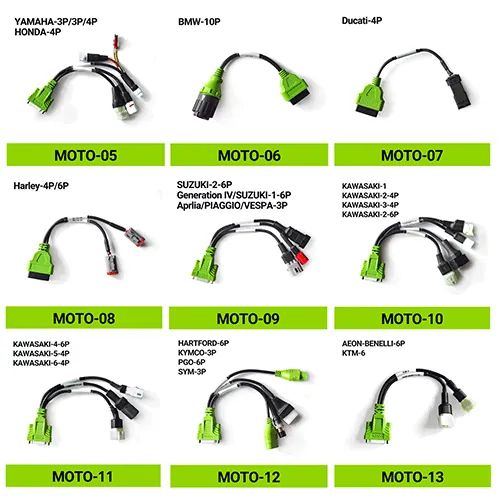 Conectores de diagnóstico para motocicletas JDiag M100 / M200 / M300 / M400